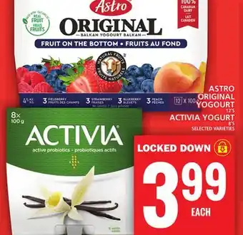 Food Basics Astro original yogourt, activia yogurt offer