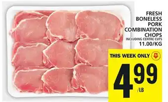 Food Basics Fresh boneless pork combination chops offer