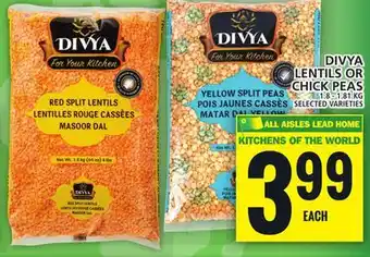 Food Basics Divya lentils or chick peas offer
