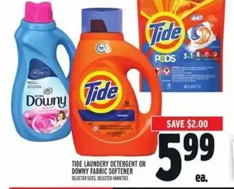 Metro Tide Laundry Detergent or Downy Fabric Softener offer