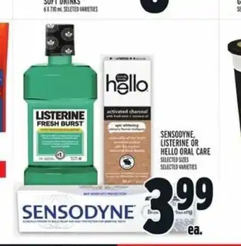 Metro Sensodyne Listerine or Hello Oral Care offer