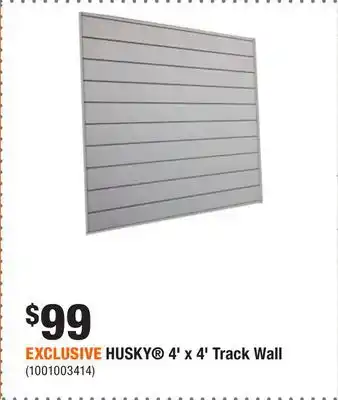Home Depot Exclusive husky 4' x 4' track wall offer