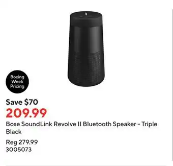 Staples Bose soundlink revolve ii bluetooth speaker - triple black offer