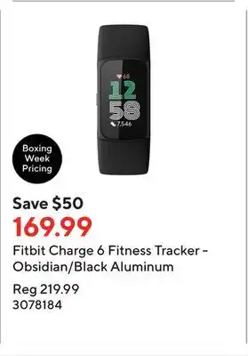 Staples Fitbit charge 6 fitness tracker - obsidian/black aluminum offer