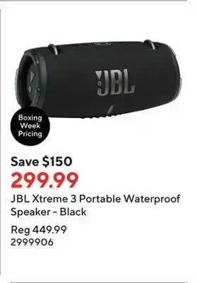 Staples Jbl xtreme 3 portable waterproof speaker - black offer