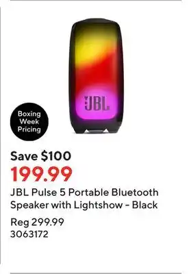Staples Jbl pulse 5 portable bluetooth speaker with lightshow - black offer