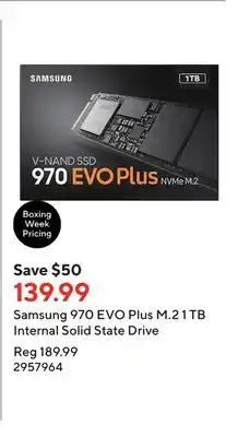 Staples Samsung 970 evo plus m.2 1 tb internal solid state drive offer