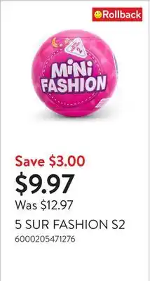 Walmart 5 sur fashion s2 offer
