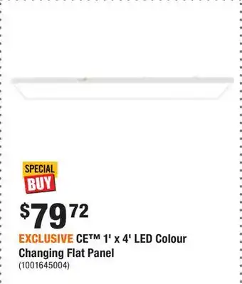 Home Depot Exclusive ce 1' x 4' led colour changing flat panel offer