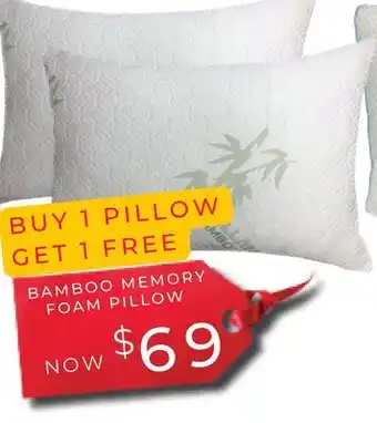 The Sleep Factory Bamboo memory foam pillow offer