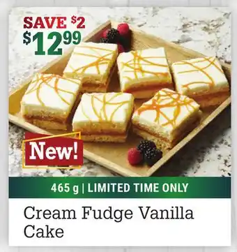 M & M Food Market Cream fudge vanilla cake offer