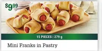 M & M Food Market Mini franks in pastry offer