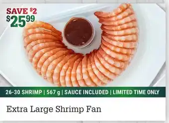 M & M Food Market Extra large shrimp fan offer