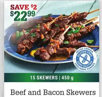 M & M Food Market Beef and bacon skewers offer