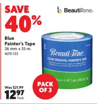 Home Hardware Blue painter's tape offer