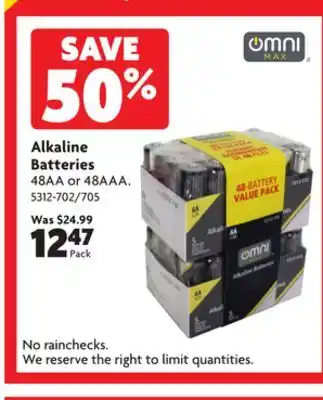 Home Hardware Alkaline batteries offer