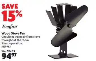 Home Hardware Wood stove fan offer