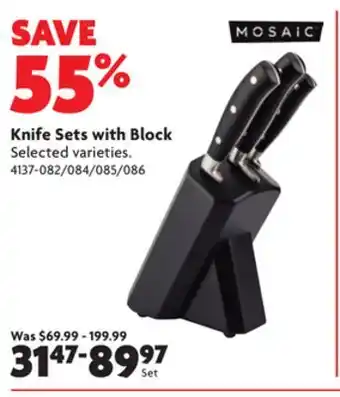 Home Hardware Knife sets with block offer