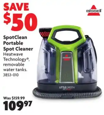 Home Hardware Spotclean portable spot cleaner offer