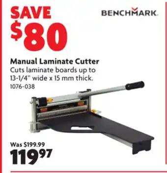 Home Hardware Manual laminate cutter offer