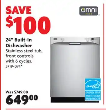 Home Hardware 24 built-in dishwasher offer