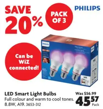 Home Hardware Led smart light bulbs offer