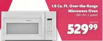 Home Hardware 1.8 cu. ft. over-the-range microwave oven offer