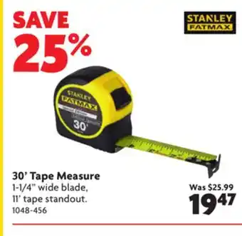 Home Hardware 30' tape measure offer