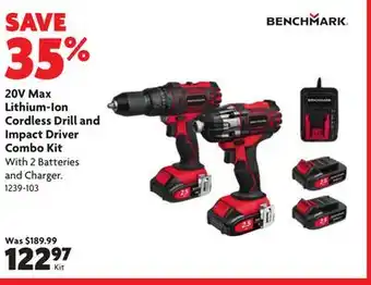 Home Hardware 20v max lithium-ion cordless drill and impact driver combo kit offer