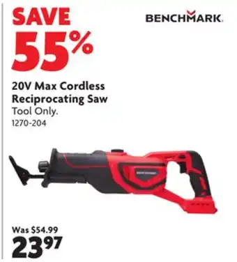 Home Hardware 20v max cordless reciprocating saw offer
