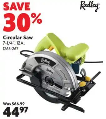 Home Hardware Circular saw offer