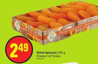FreshCo Dried apricots 200 g product of turkey offer