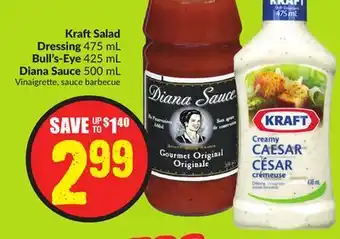 FreshCo Kraft salad dressing 475 ml bull's-eye 425 ml offer