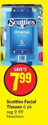 FreshCo Scotties facial tissue 6 pk offer