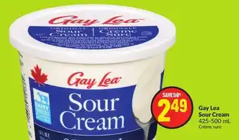 FreshCo Gay lea sour cream 425-500 ml offer