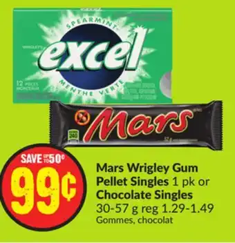FreshCo Mars wrigley gum pellet singles 1 pk or chocolate singles 30-57 g offer