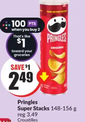 FreshCo Pringles super stacks 148-156 g offer