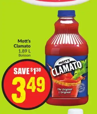 FreshCo Mott's clamato 1.89 l offer
