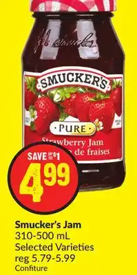 FreshCo Smucker's jam 310-500 ml offer