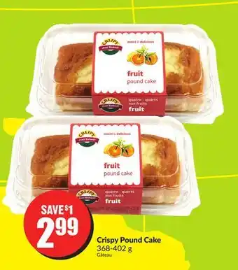 FreshCo Crispy pound cake 368-402 g offer