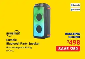 Visions Electronics Soundstage rumble bluetooth party speaker offer