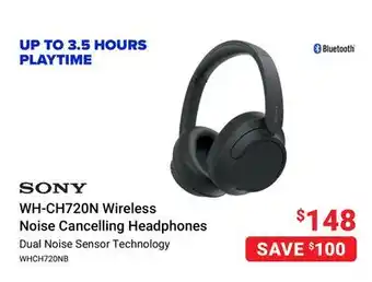 Visions Electronics Sony wh-ch720n wireless noise cancelling headphones offer