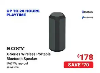 Visions Electronics Sony x-series wireless portable bluetooth speaker offer