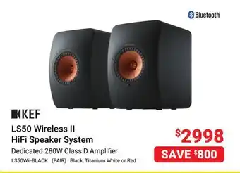 Visions Electronics Kef ls50 wireless ii hifi speaker system offer