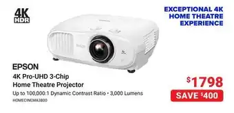 Visions Electronics Epson 4k pro-uhd 3-chip home theatre projector offer