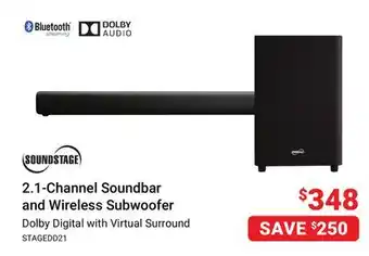 Visions Electronics Soundstage 2.1-channel soundbar and wireless subwoofer offer