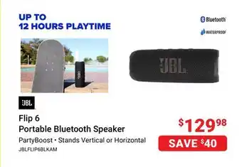 Visions Electronics Jbl flip 6 portable bluetooth speaker offer