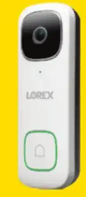Visions Electronics Lorex 2k qhd wi-fi wired video doorbell offer