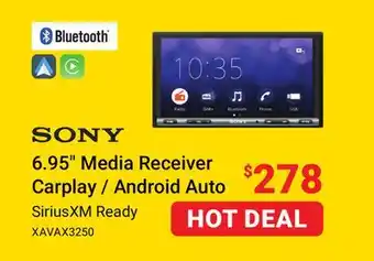 Visions Electronics Sony 6.95 media receiver carplay / android auto offer