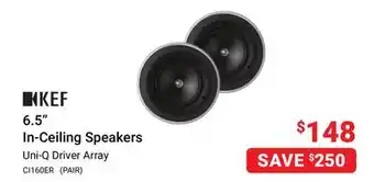 Visions Electronics Kef 6.5 in-ceiling speakers offer